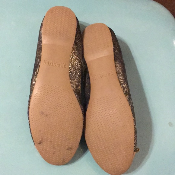 Sperry Black and Gold Top-Slider 7.5 - Picture 4 of 4